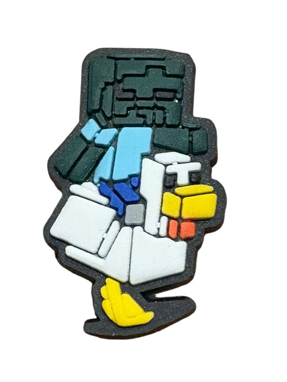 Minecraft Chicken Jockey Croc Charm